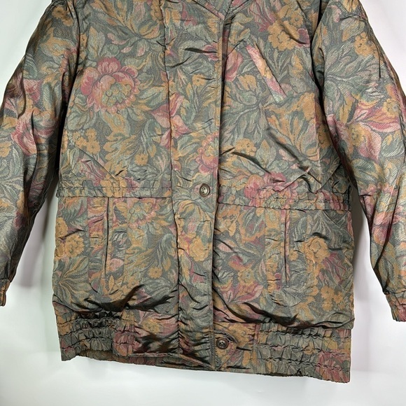 Vintage British Mist Floral Puffer Jacket Size Large 80s - Picture 3 of 9